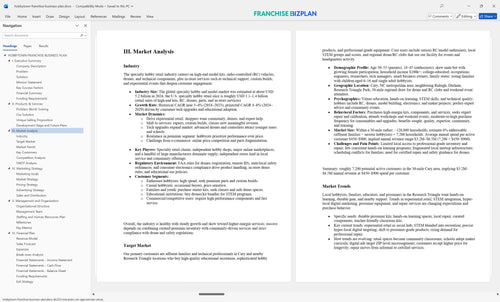 hobbytown franchise business plan 3