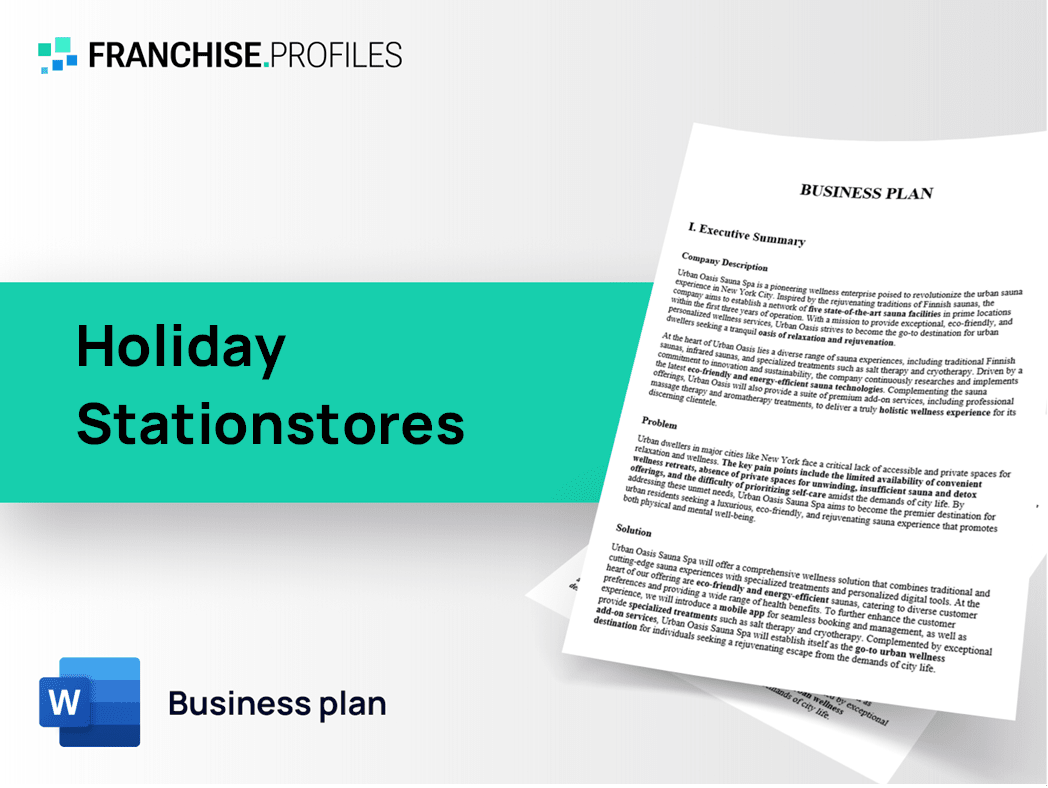 Holiday Stationstores Franchise Business Plan Template