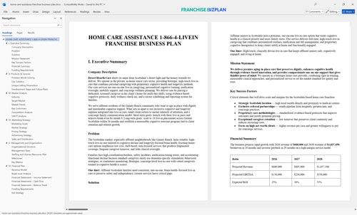 home care assistance franchise business plan 1