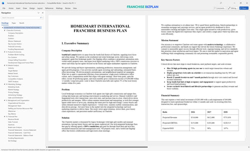 homesmart international franchise business plan 1