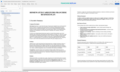 homewatch caregivers franchise business plan 1
