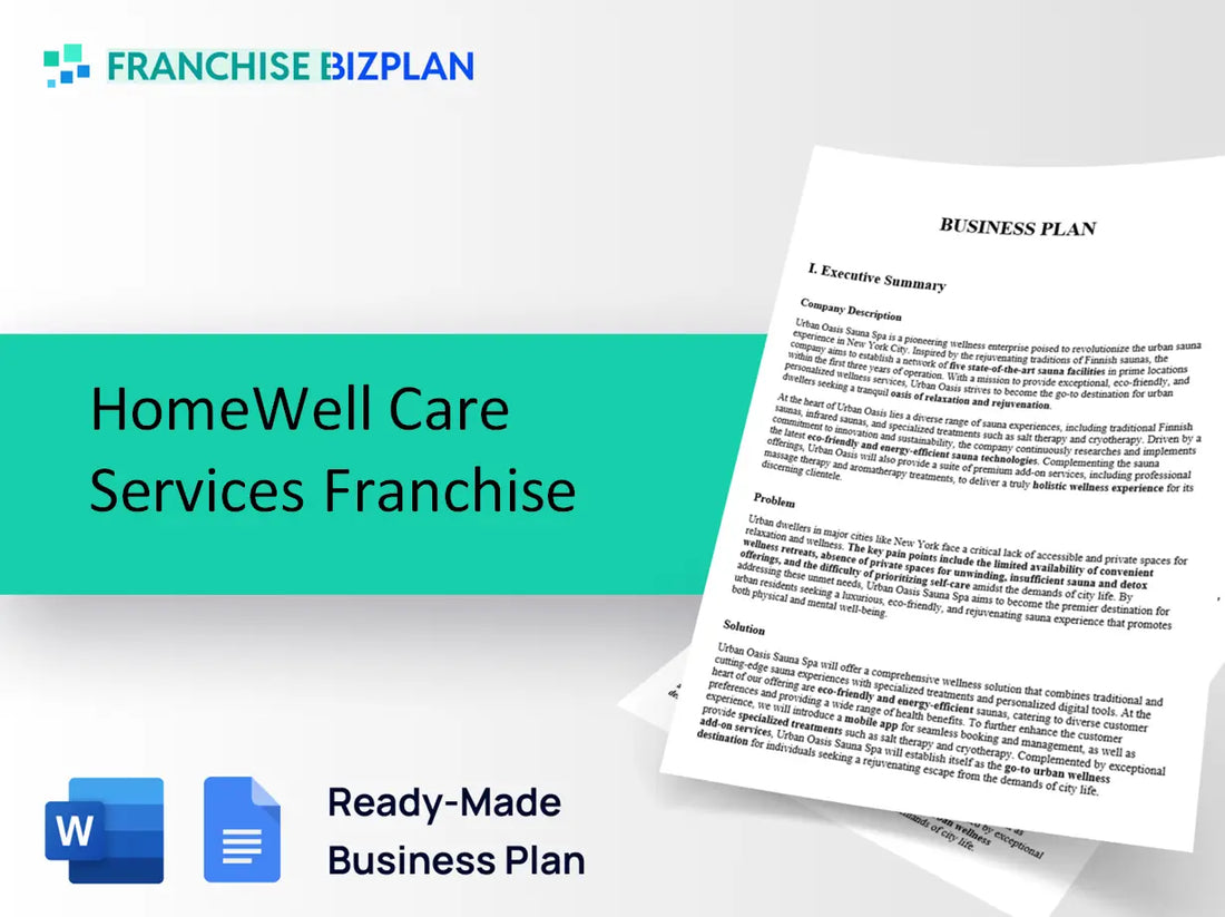 HomeWell Care Services Franchise Business Plan 2026 Updated