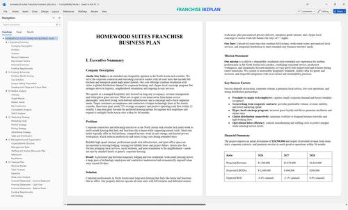 homewood suites franchise business plan 1