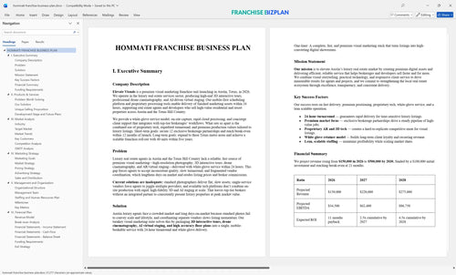 hommati franchise business plan 1