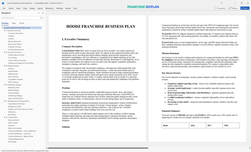 hoodz franchise business plan 1