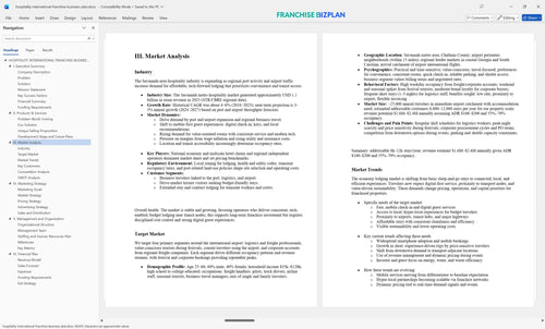 hospitality international franchise business plan 3