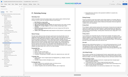 hospitality international franchise business plan 4