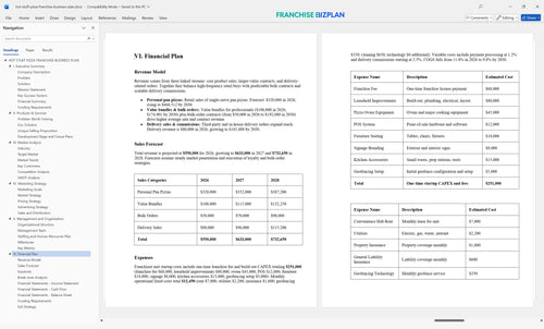 hot stuff pizza franchise business plan 6