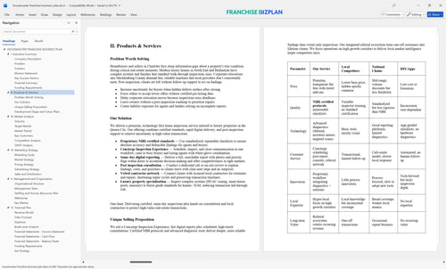 housemaster franchise business plan 2