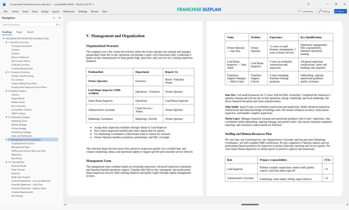 housemaster franchise business plan 5