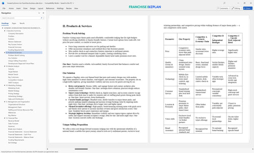 howard johnson inn franchise business plan 2