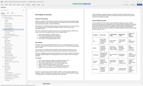 huntington learning center franchise business plan 2