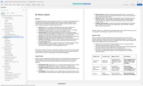huntington learning center franchise business plan 3