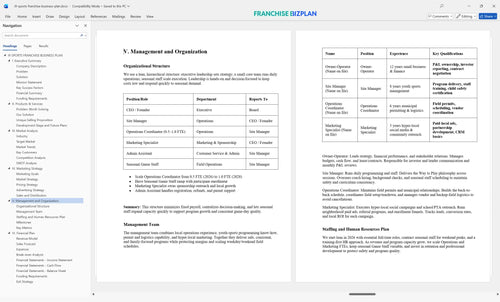 i9 sports franchise business plan 5