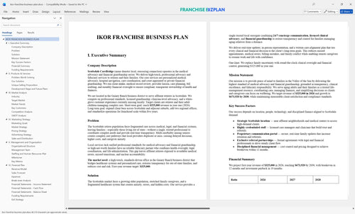 ikor franchise business plan 1