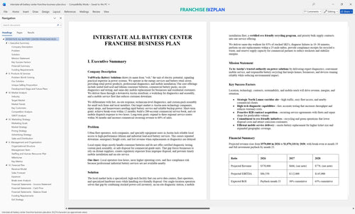 interstate all battery center franchise business plan 1