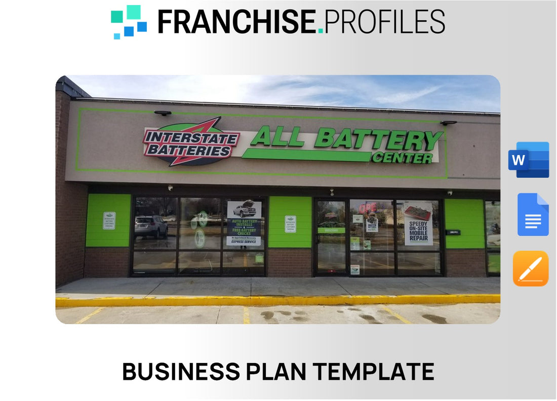 Interstate All Battery Center Franchise Business Plan Template