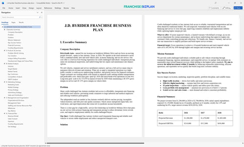 j d byrider franchise business plan 1