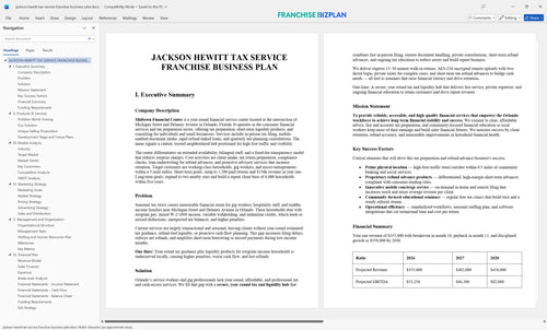 jackson hewitt tax service franchise business plan 1
