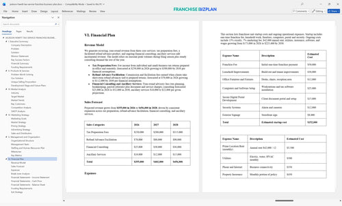 jackson hewitt tax service franchise business plan 6