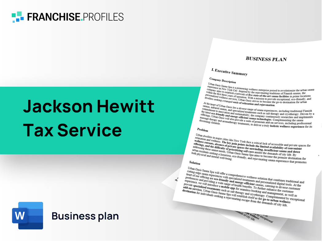 Jackson Hewitt Tax Service Franchise Business Plan Template