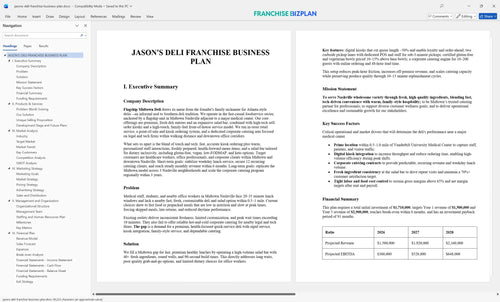 jasons deli franchise business plan 1