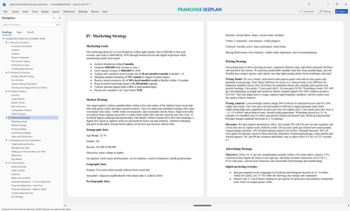 jazzercise franchise business plan 4