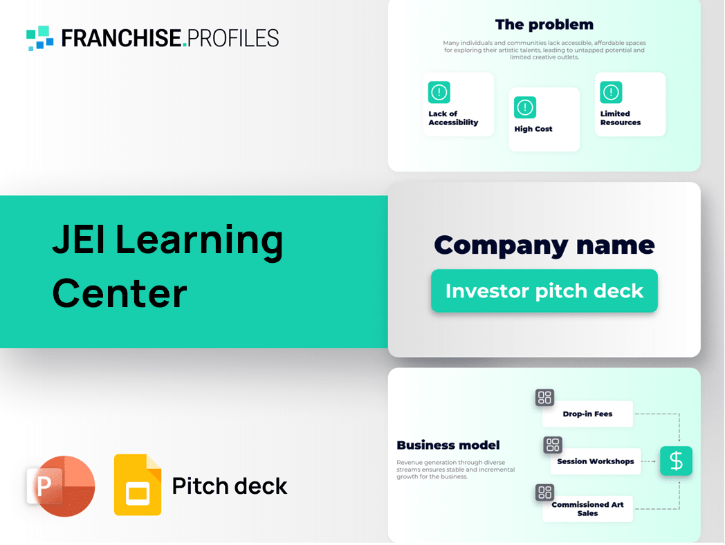 JEI Learning Center Franchise Pitch Deck Template