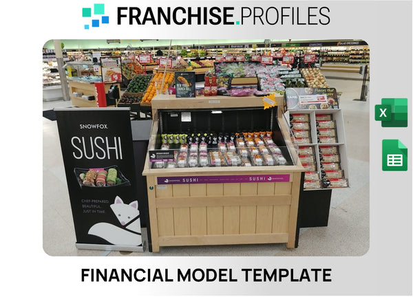 JFE Sushi Box Snow Fox Franchise Financial Model Template