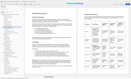 joe homebuyer franchise business plan 2