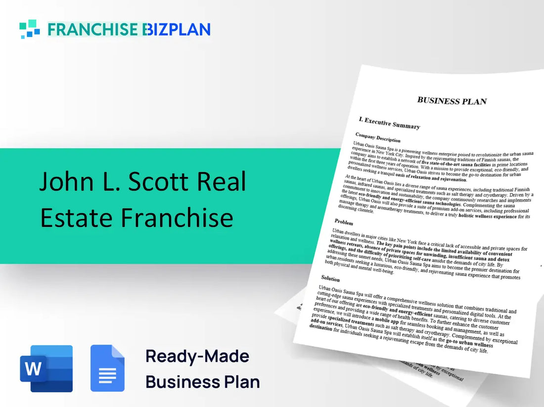 John L. Scott Real Estate Franchise Business Plan 2026 Updated