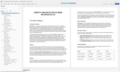johnny rockets franchise business plan 1