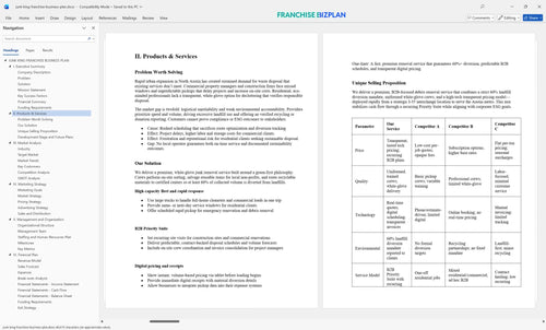 junk king franchise business plan 2