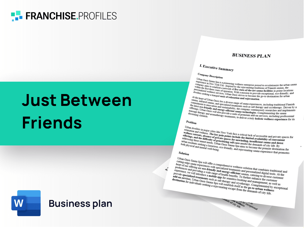 Just Between Friends Franchise Business Plan Template