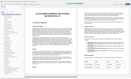 kangaroo express franchise business plan 1
