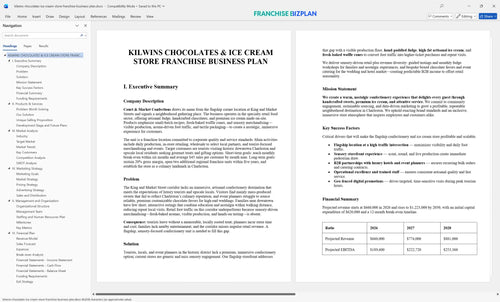 kilwins chocolates ice cream store franchise business plan 1