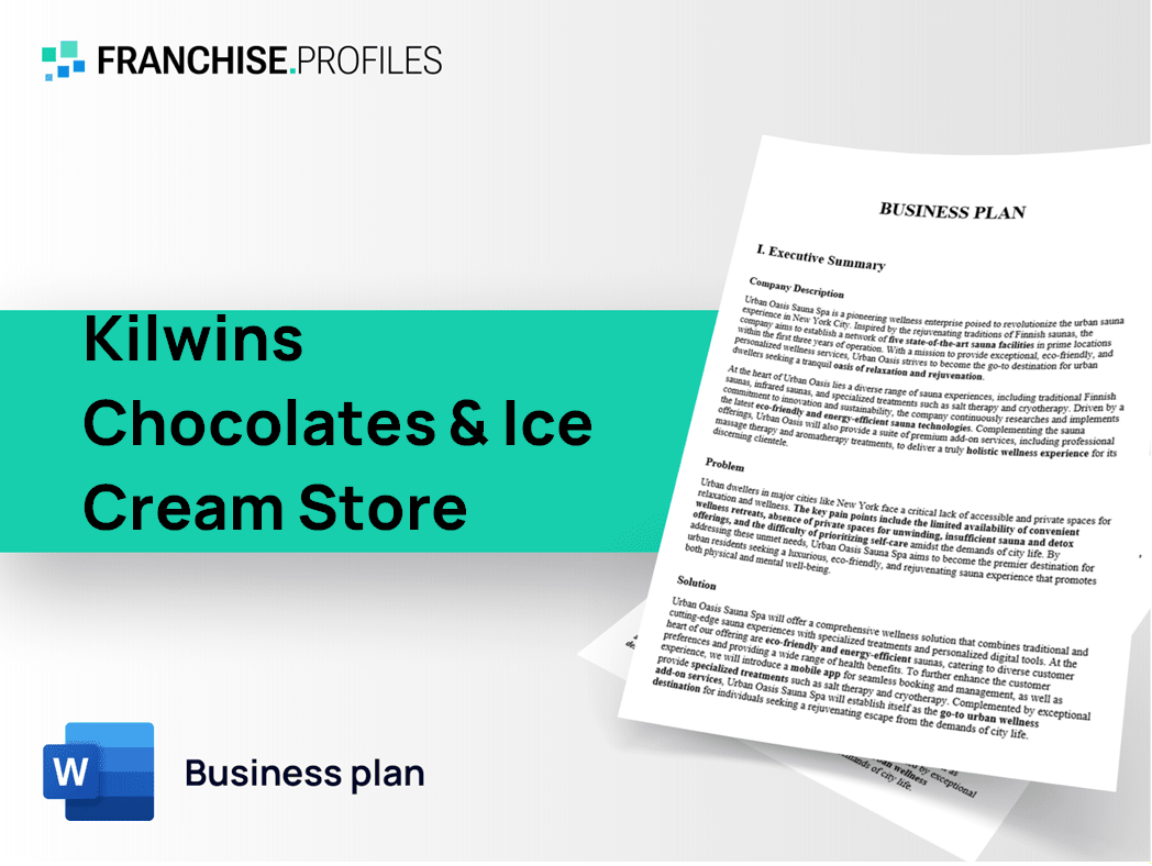 Kilwins Chocolates & Ice Cream Store Franchise Business Plan Template