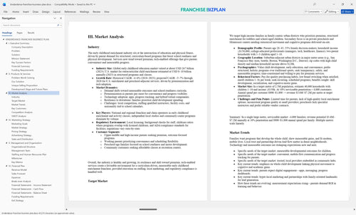 kinderdance franchise business plan 3