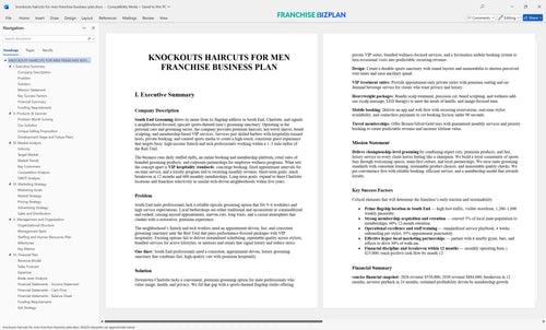 knockouts haircuts for men franchise business plan 1