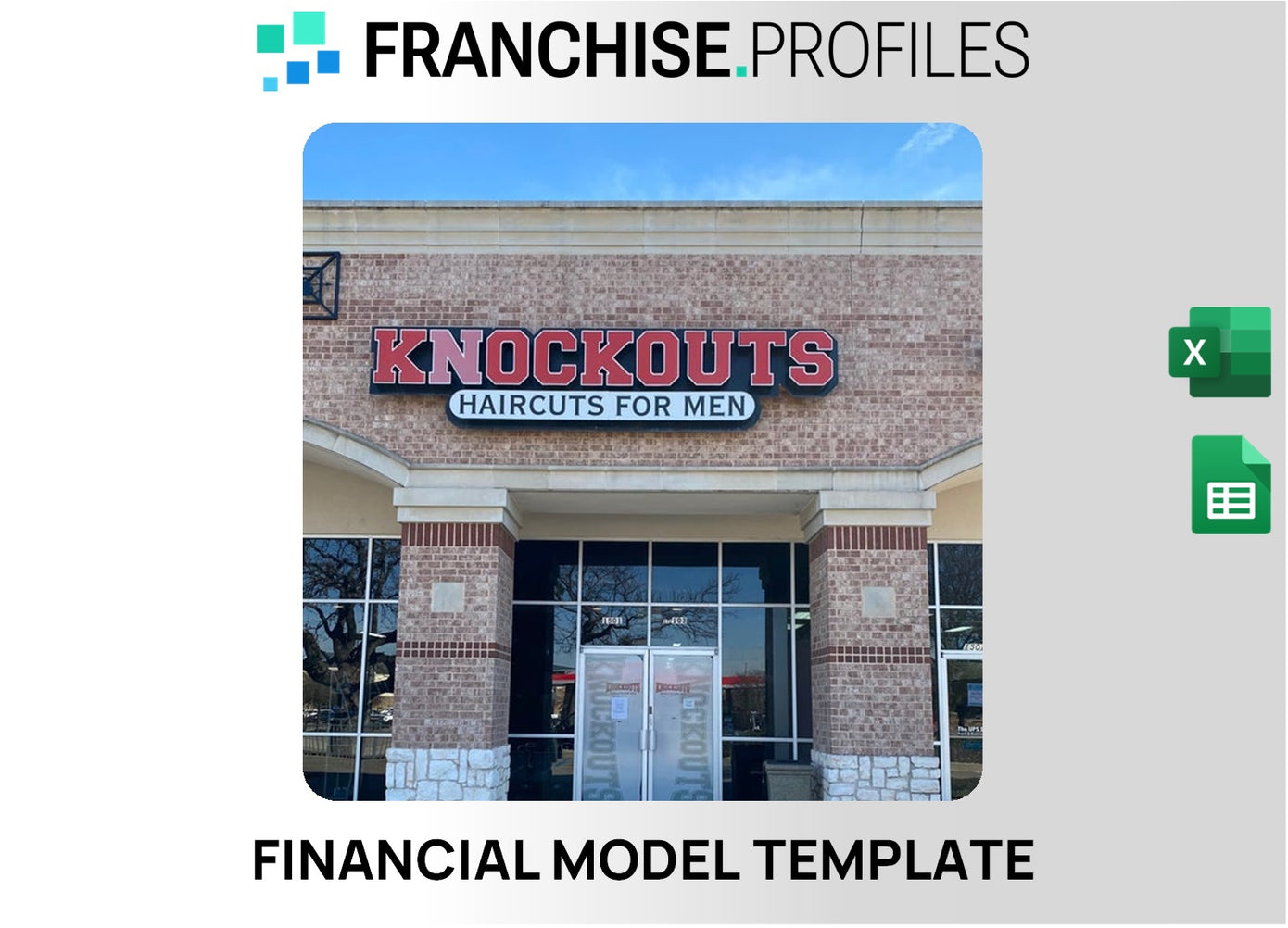 Knockouts Haircuts for Men Franchise Financial Model Template