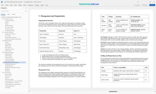koko fitclub franchise business plan 5