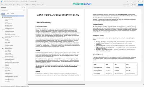 kona ice franchise business plan 1