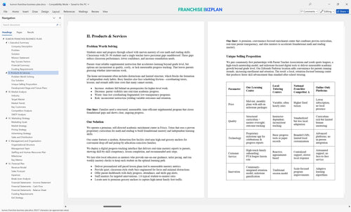 kumon franchise business plan 2
