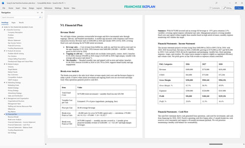 kung fu tea franchise business plan 6