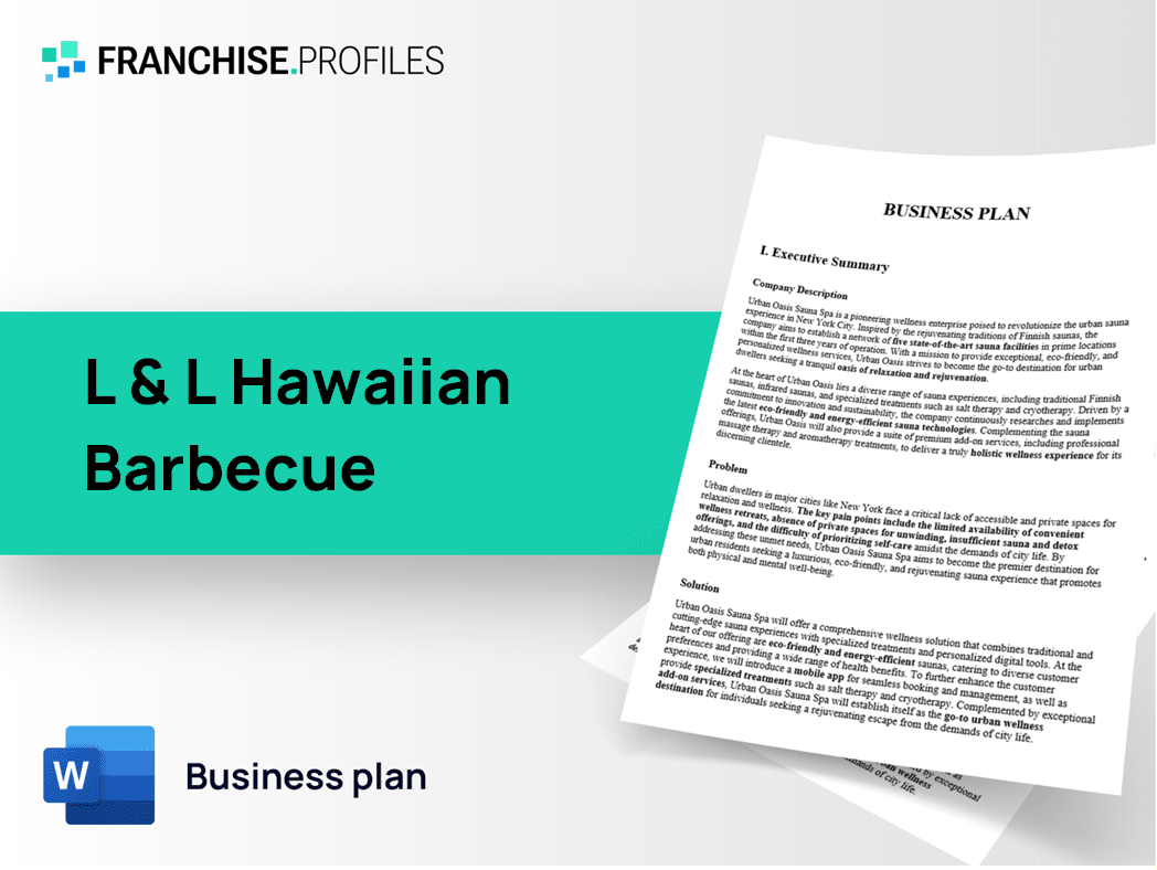 L & L Hawaiian Barbecue Franchise Business Plan Template