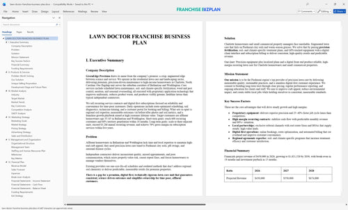 lawn doctor franchise business plan 1