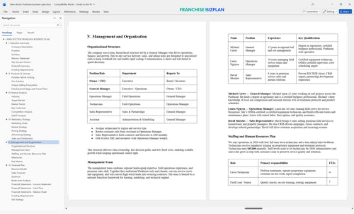 lawn doctor franchise business plan 5