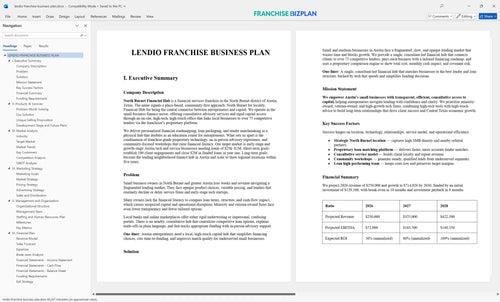lendio franchise business plan 1
