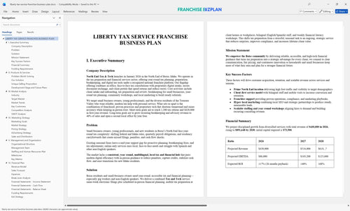 liberty tax service franchise business plan 1