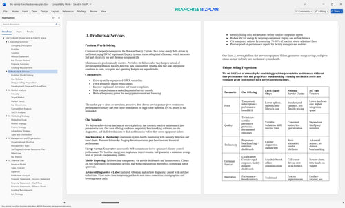 linc service franchise business plan 2